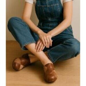 A.N.A. Size  7 Stylist Women's Halton Memory Foam Mules Clogs Cognac
